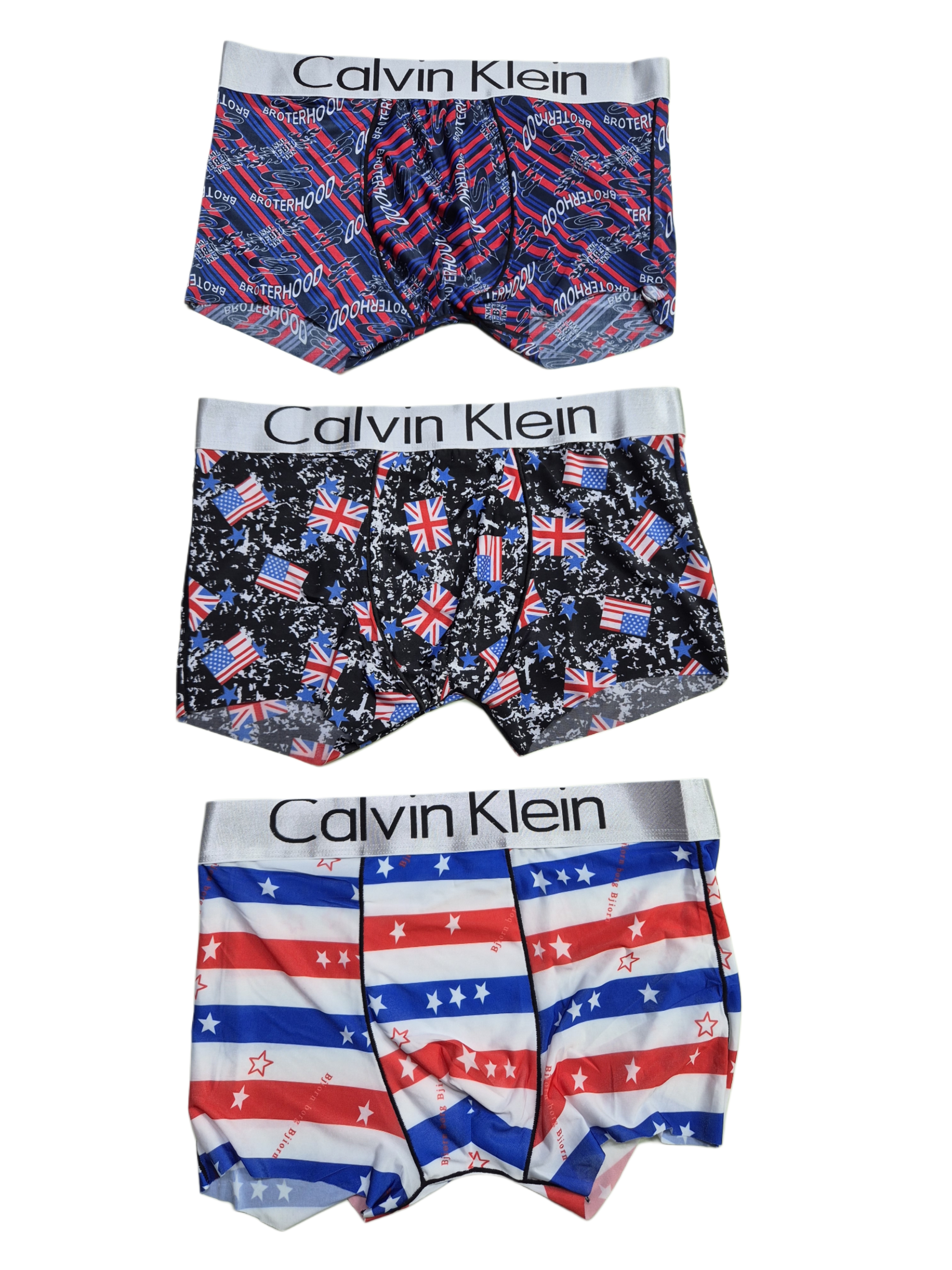 imported stretchable printed trunks ck