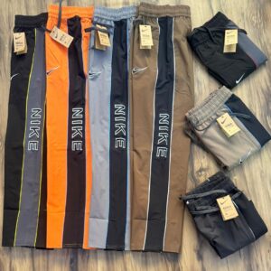 nike straight fit trackpants with embroidery