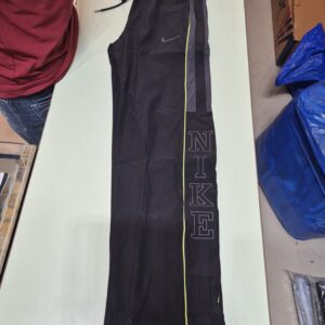 black nike straight fit trackpant crush lycra fabric